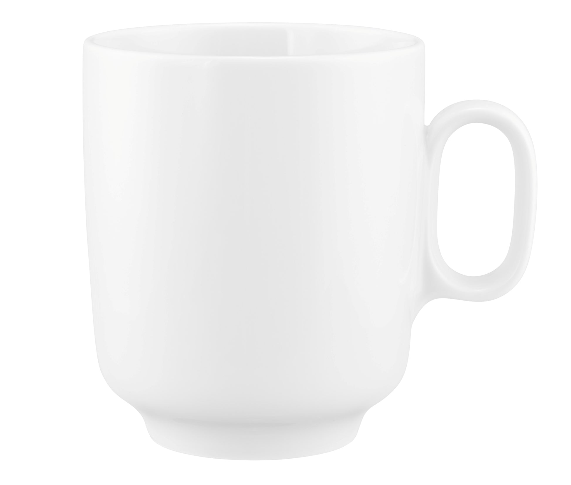Weiße Kaffeetasse mit Henkel