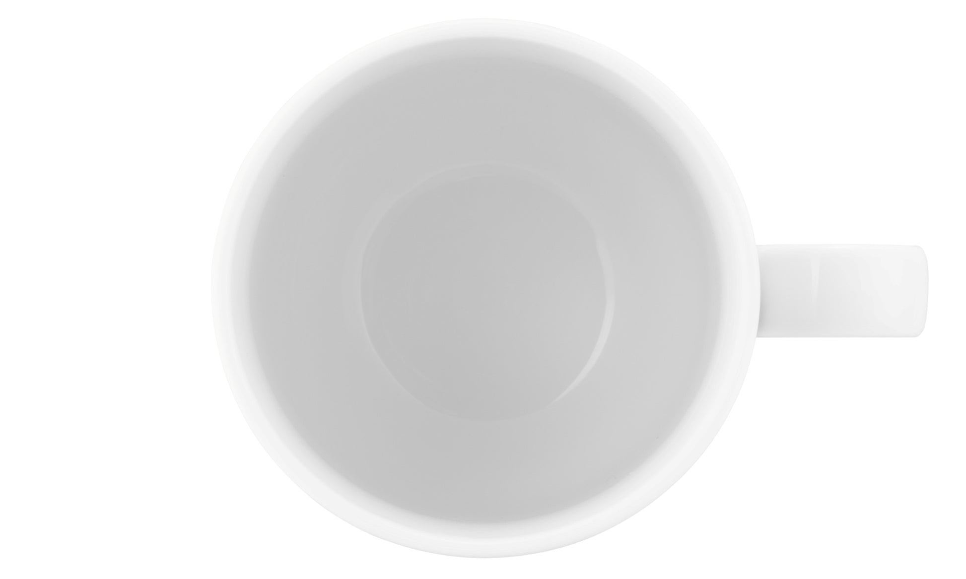 Weiße Kaffeetasse mit Henkel