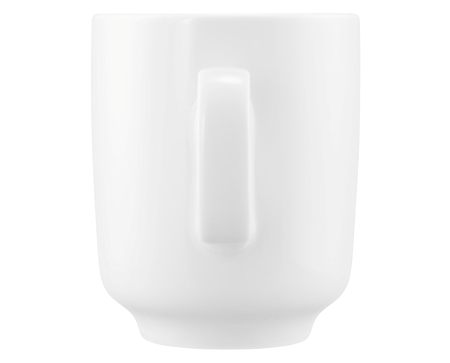 Weiße Kaffeetasse mit Henkel