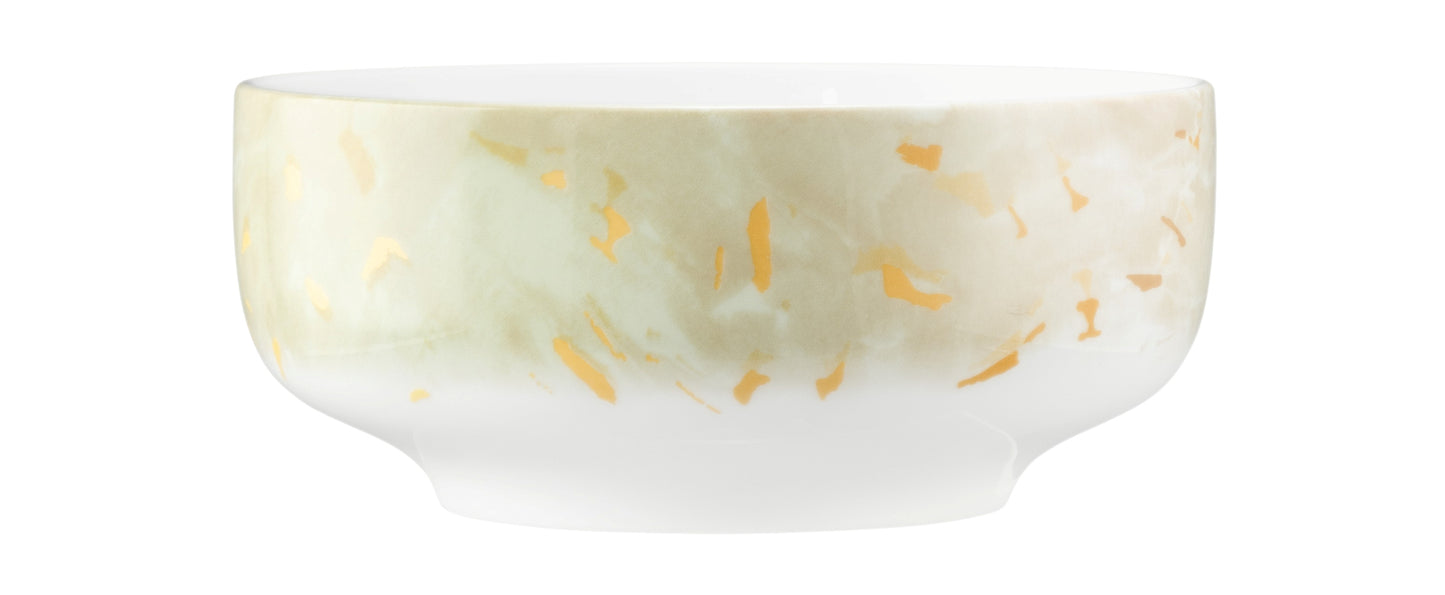 Porzellan-Schüssel mit Goldakzenten