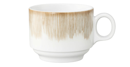 Weiße Tasse mit braunem Muster