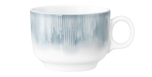 B2B-Gastronomie: Porzellan-Tasse, weiß-blau, elegant