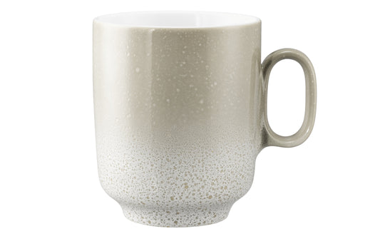 Beige Keramiktasse mit Henkel