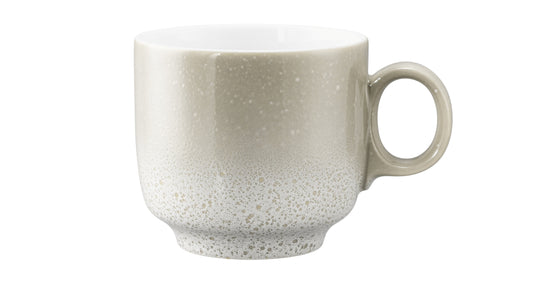 Keramiktasse, beige, Gastronomiebedarf, leer