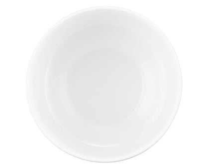 Weiße Schale, schlichtes Design.