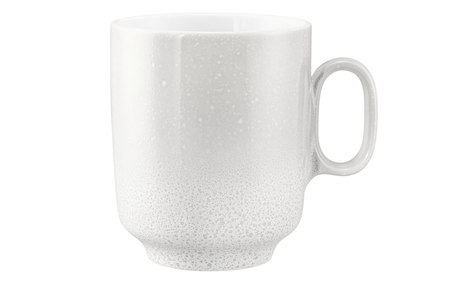 Weiße Keramiktasse mit Henkel