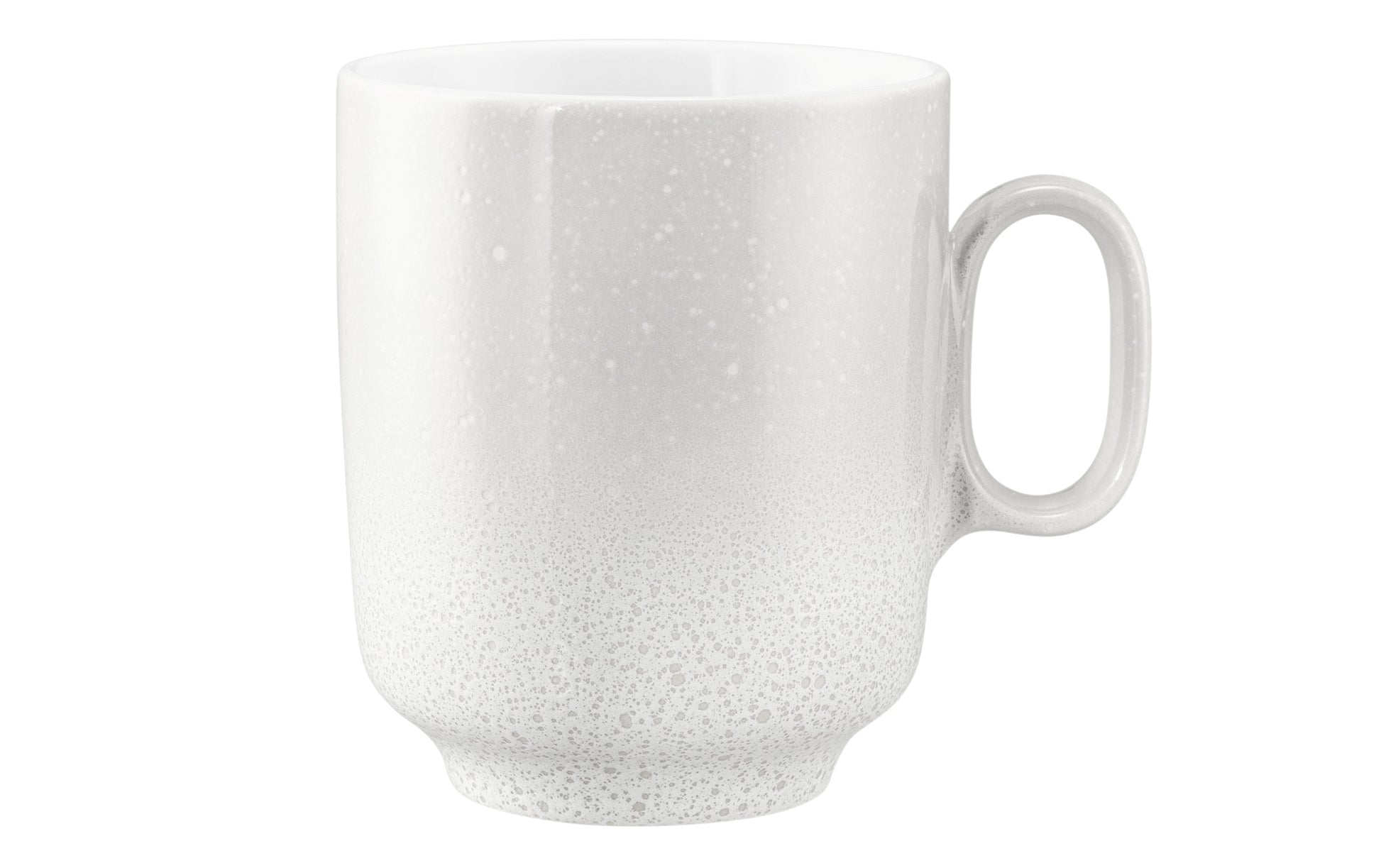 Weiße Keramiktasse mit Henkel