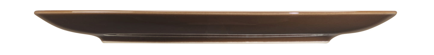 Brauner, leerer Keramikteller, Gastronomiebedarf