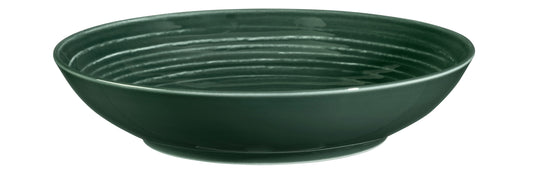 Dunkelgrüne Schale aus Keramik.