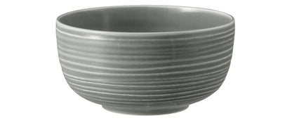 Graue keramische Schale aus Ton