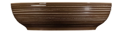 Braune Schale mit Streifenmuster