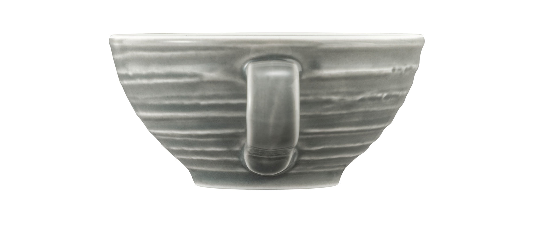 Grau gestreifte Kaffeetasse