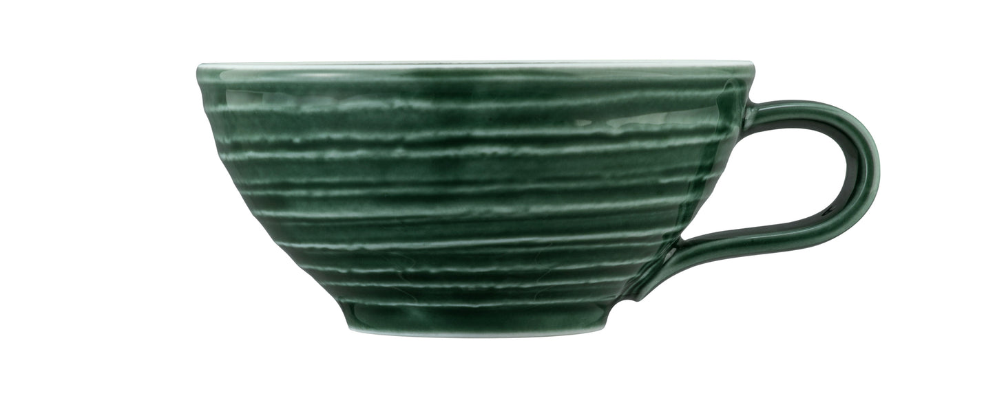 Grüne Kaffeetasse aus Keramik