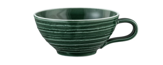 Grüne Kaffeetasse aus Keramik