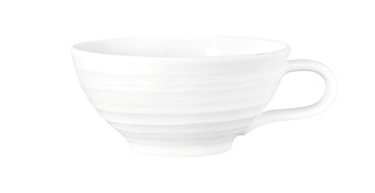 Weiße Kaffeetasse aus Porzellan