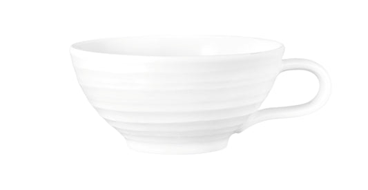 Weiße Kaffeetasse aus Porzellan