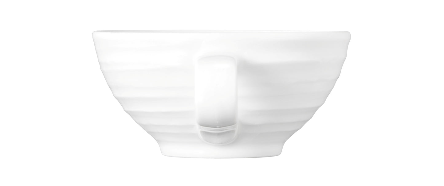 Weiße Kaffeetasse aus Porzellan