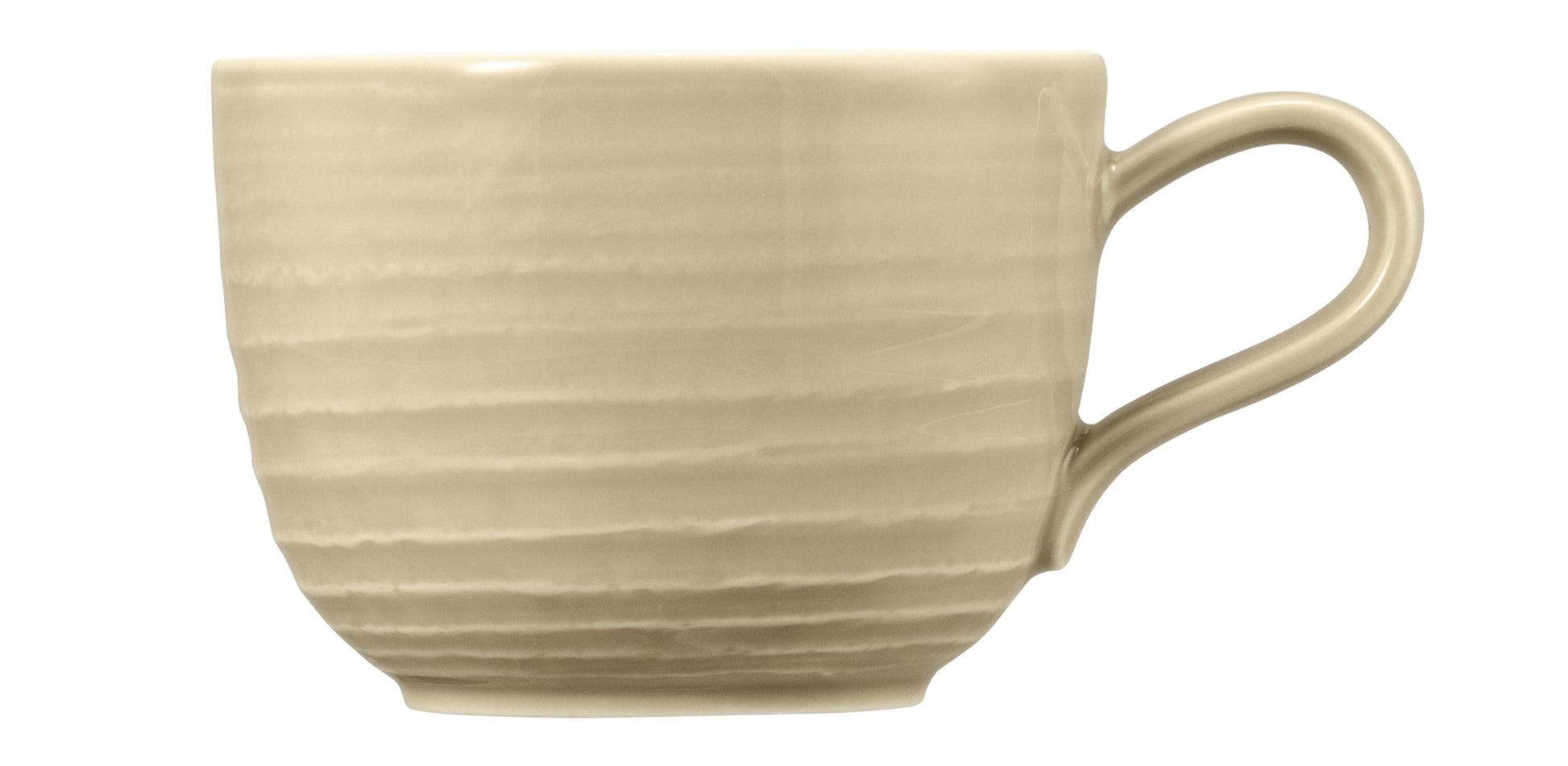 Beige Tasse, Gastronomie-Geschirr, leer