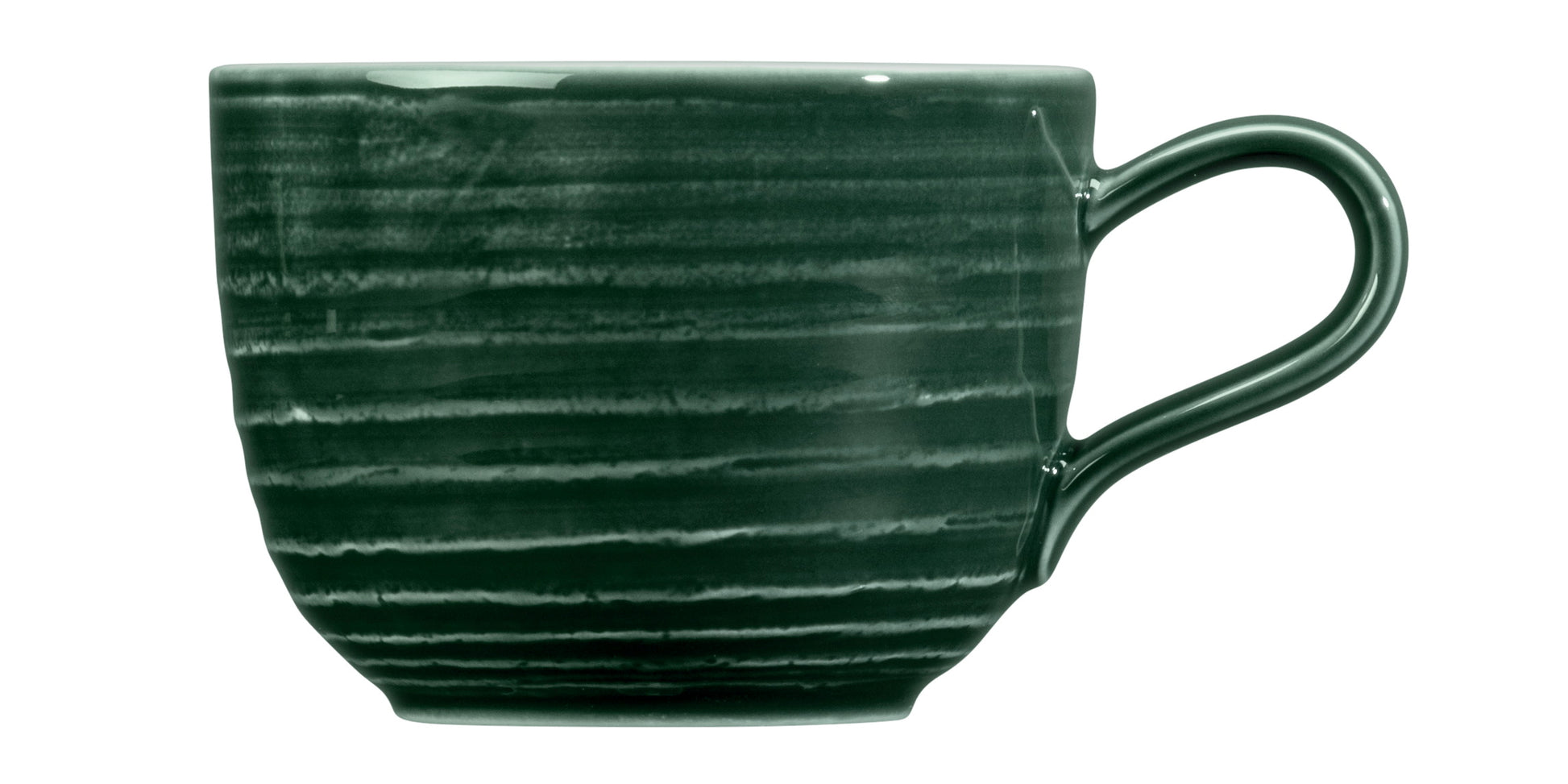 Grüne Kaffeetasse, Nahaufnahme, B2B Gastronomie