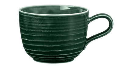 Grüne Kaffeetasse, Nahaufnahme, B2B Gastronomie