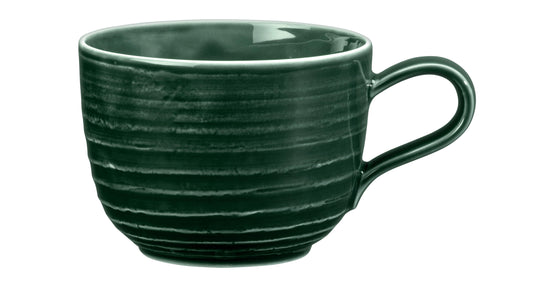 Grüne Kaffeetasse, Nahaufnahme, B2B Gastronomie