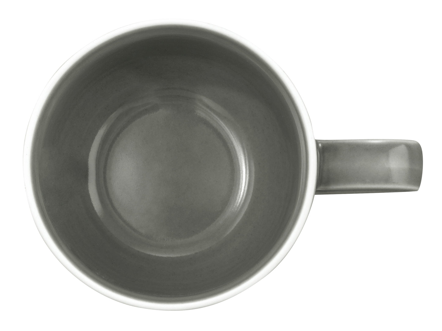 Graue Kaffeetasse mit Rillenstruktur