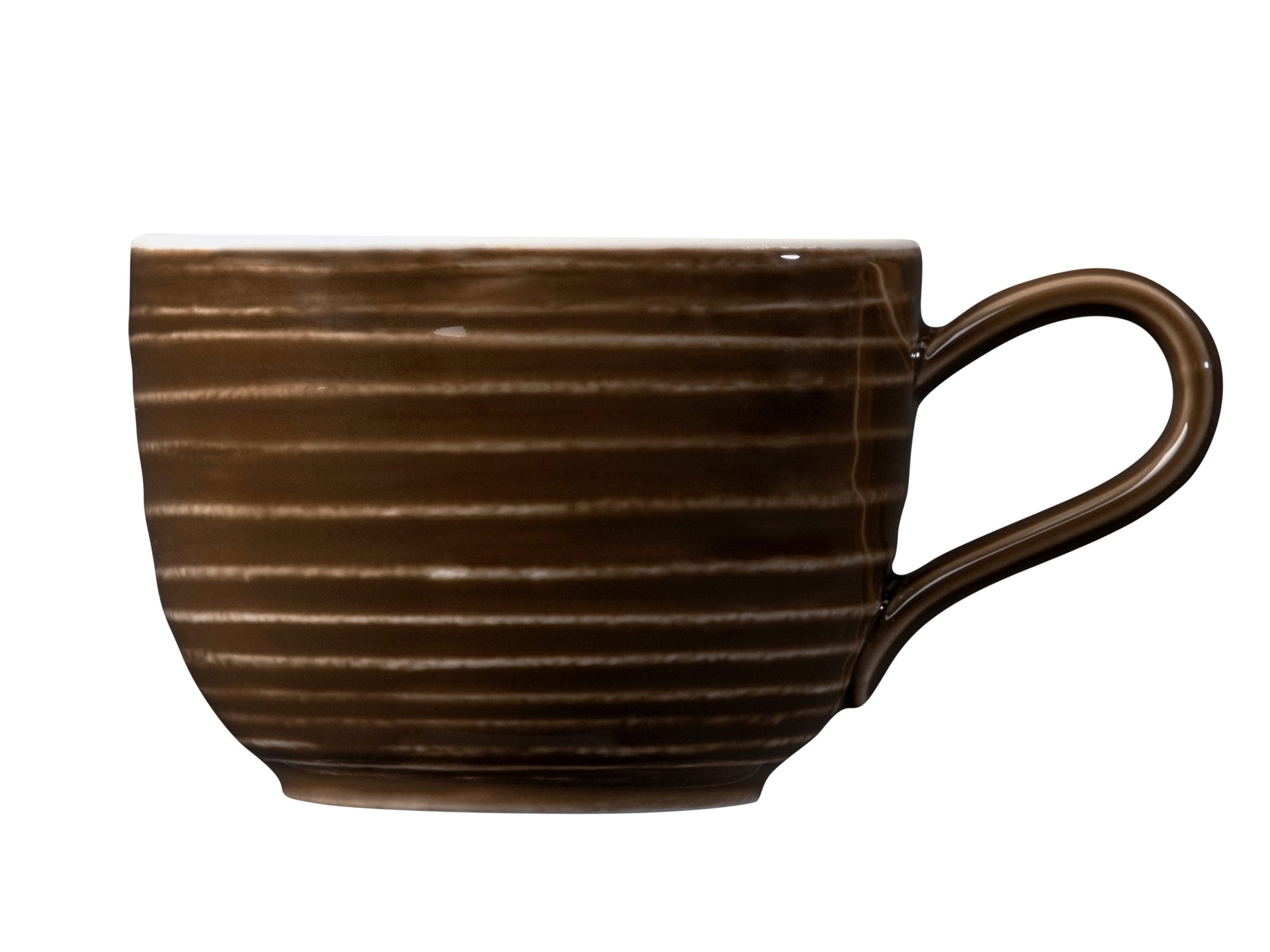 Braune Kaffeetasse mit Henkel