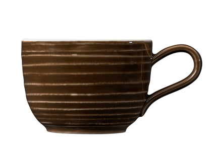Braune Kaffeetasse mit Henkel