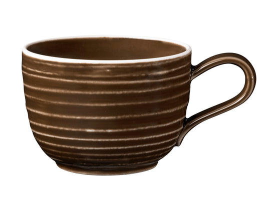 Braune Kaffeetasse mit Henkel