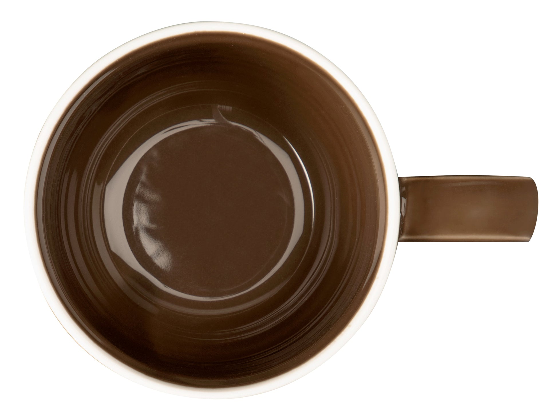 Braune Kaffeetasse mit Henkel