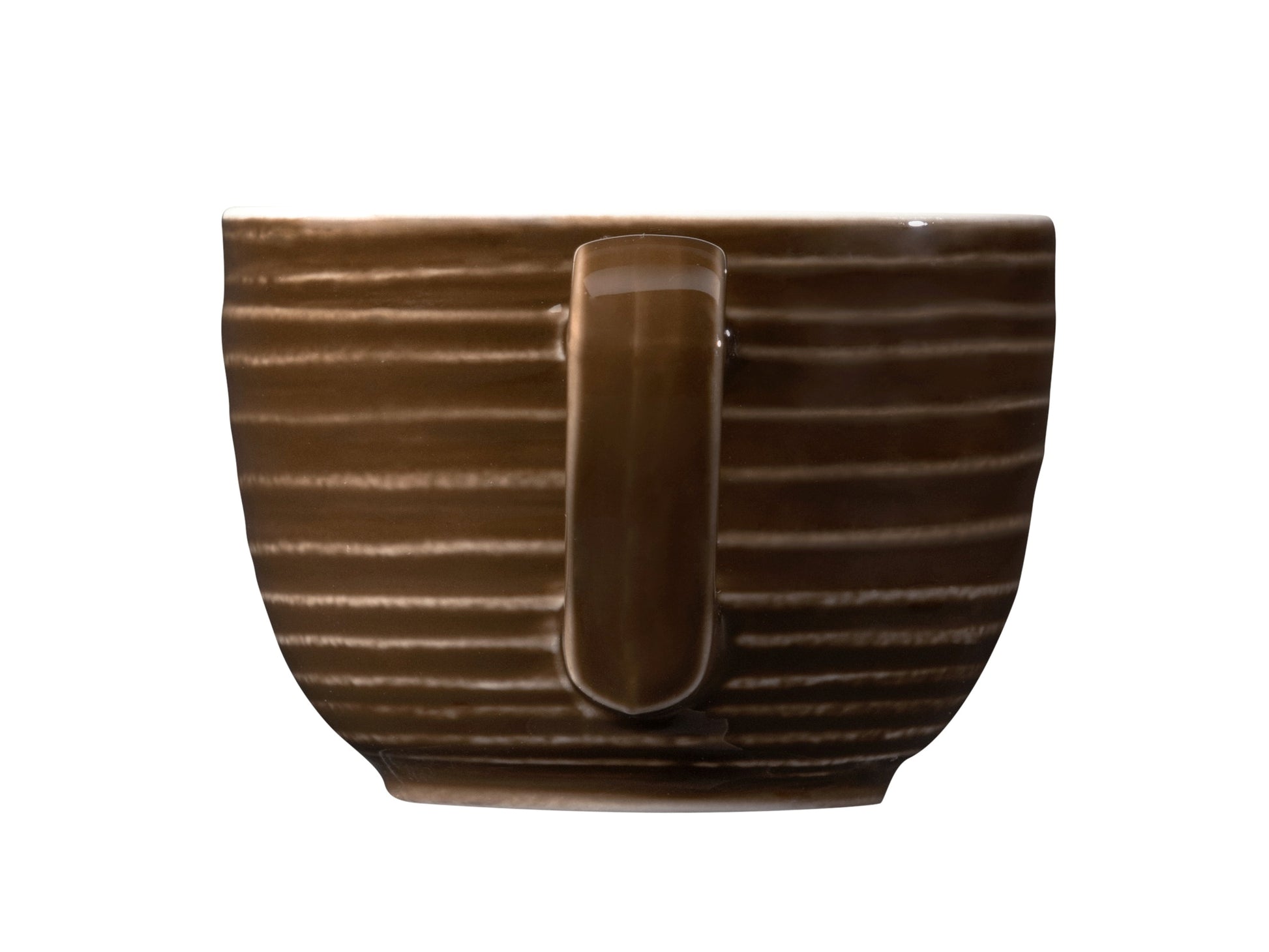 Braune Kaffeetasse mit Henkel