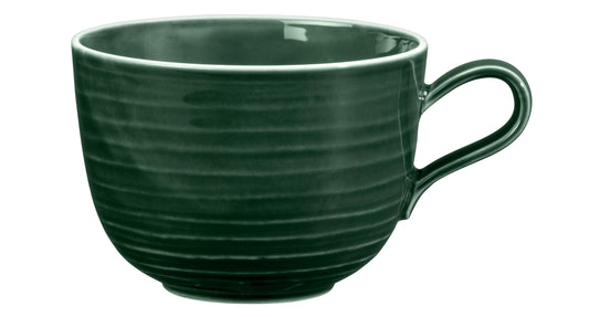 Grüne Kaffeetasse, Nahaufnahme, B2B Gastronomie