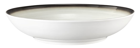Weiße Schale mit dunklem Rand