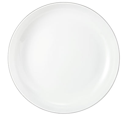 Leere, flache Servierschale aus Keramik.