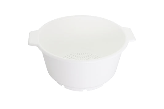 Weißer Siebtopf für Gastronomie.