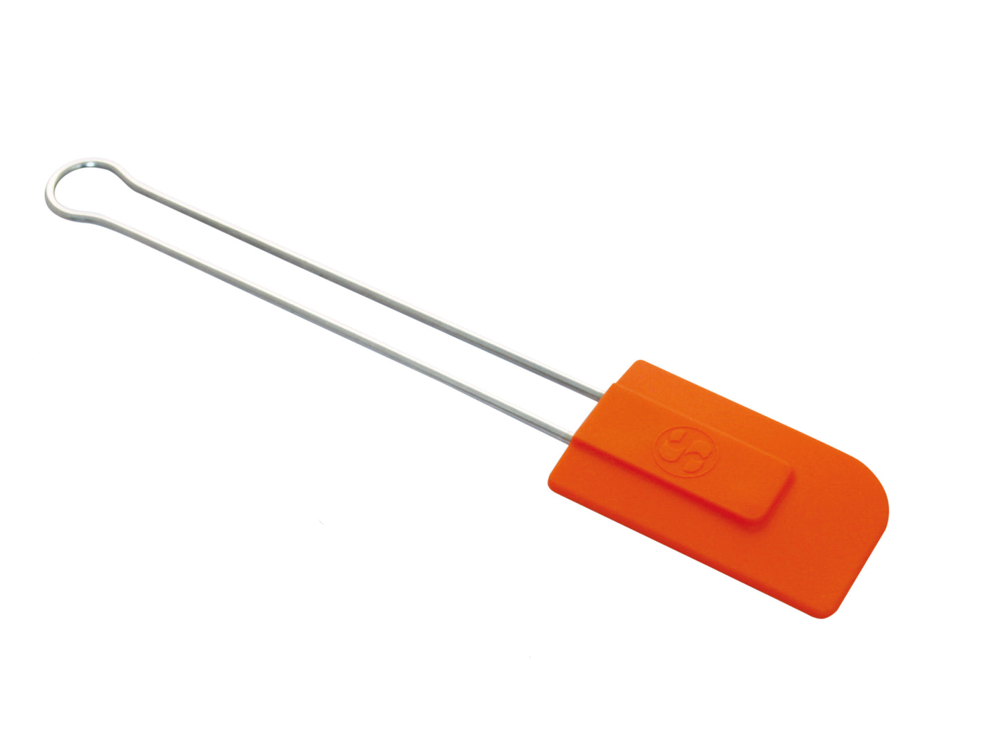 Roter Silikonspatel für Gastronomie.