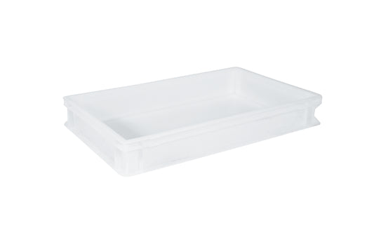 Transparente Aufbewahrungsbox für Lebensmittel.
