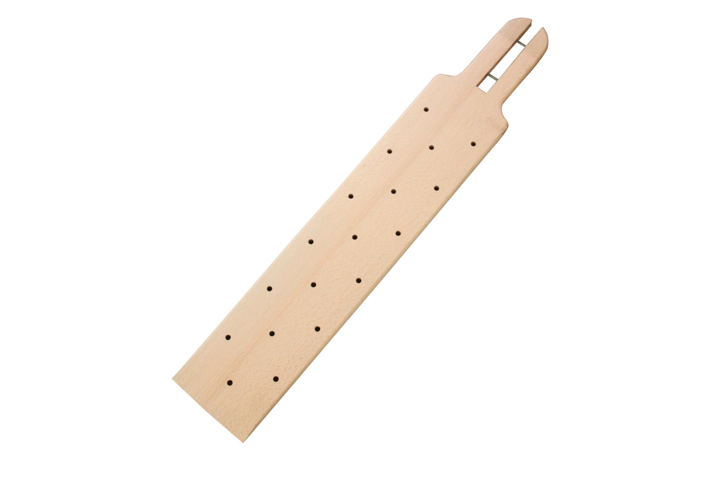 Holzbrett mit Löchern für Gastronomie.
