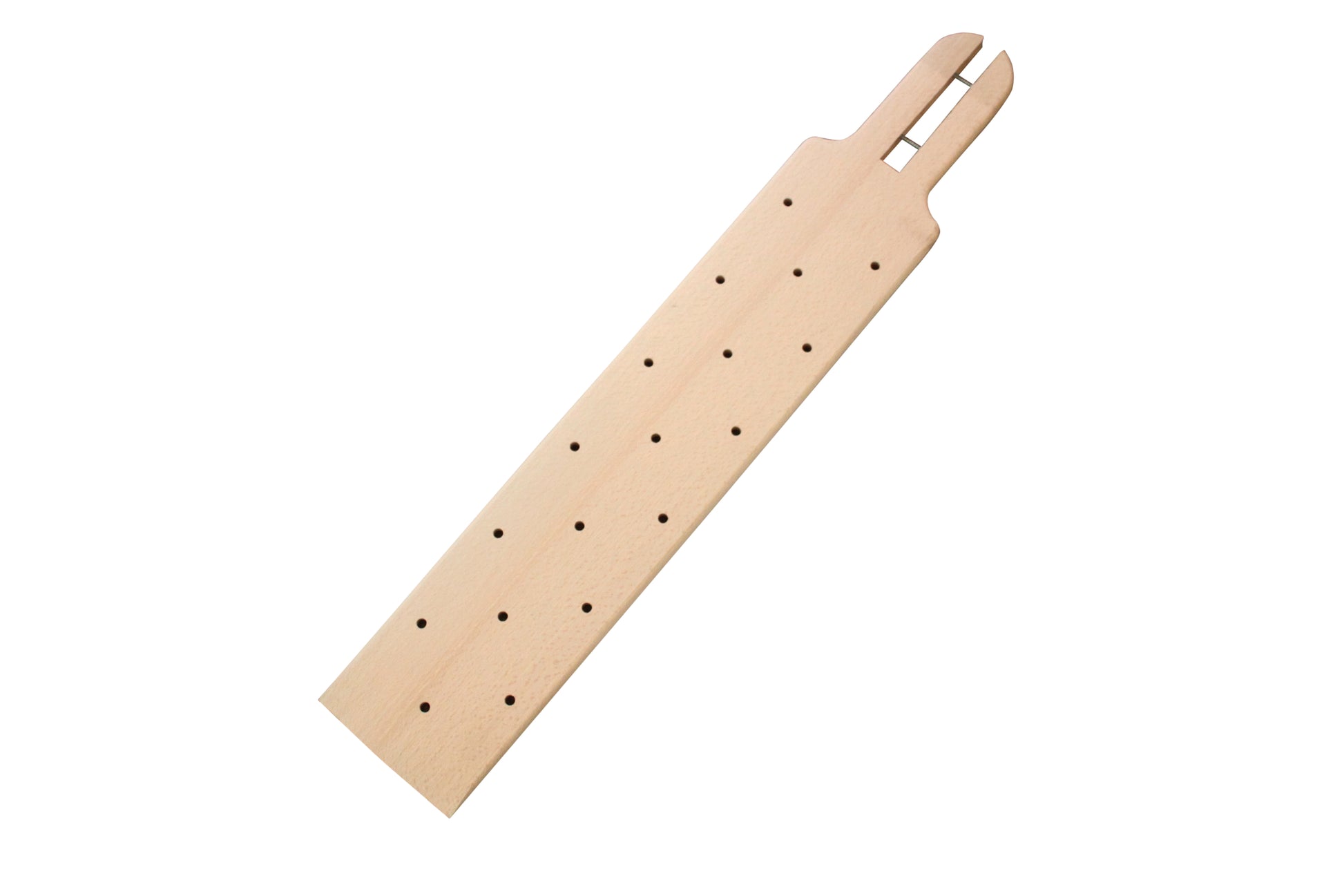 Holzbrett mit Löchern für Gastronomie.