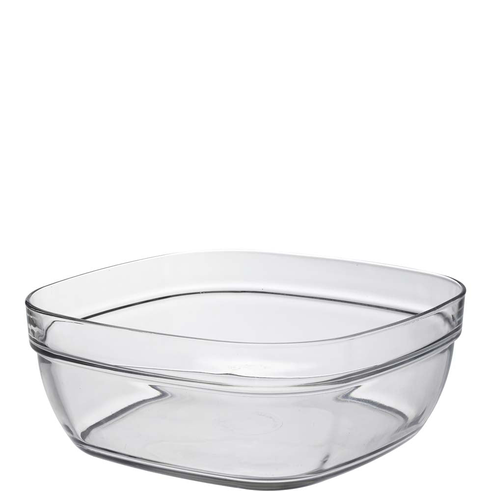 Quadratische Glasschale für Gastronomie.