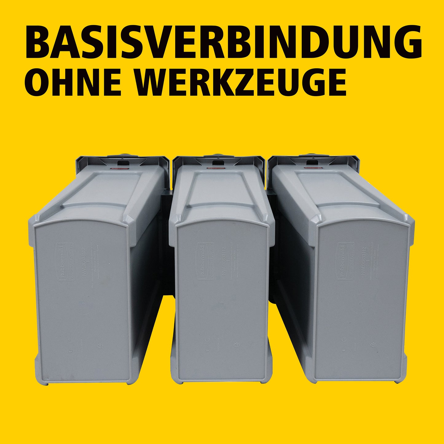 Slim Jim® Recyclingstation, 3 Abfallarten, Schwarz/Blau/Gelb