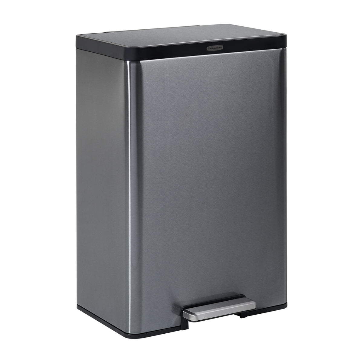 Edelstahl‑Tretabfalleimer, 45 l, anthrazitfarben