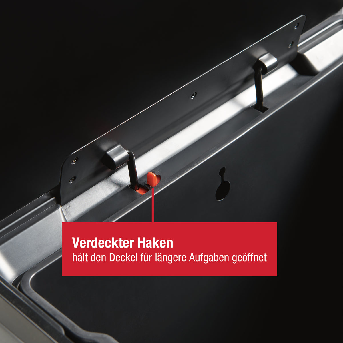Edelstahl‑Tretabfalleimer, 45 l, anthrazitfarben