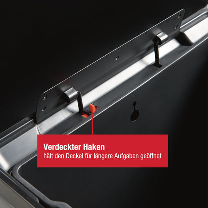 Edelstahl‑Tretabfalleimer, 45 l, anthrazitfarben