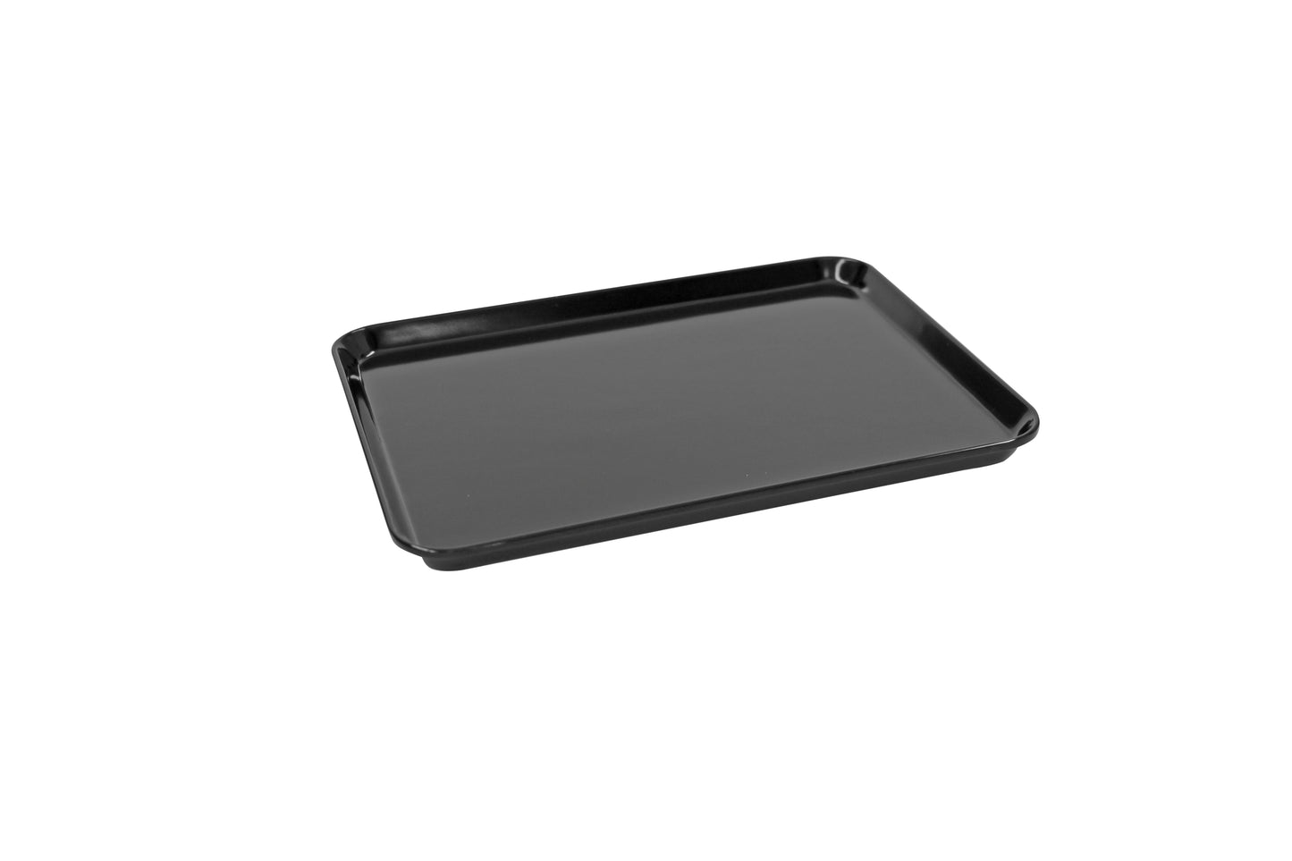 Schwarzes Serviertablett für Gastronomie.