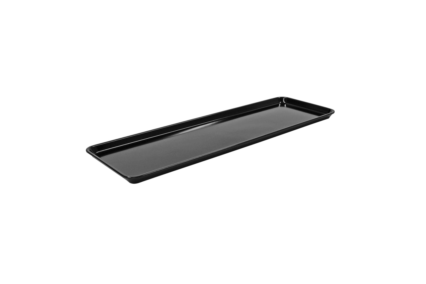 Schwarze Servierplatte für Gastronomie.