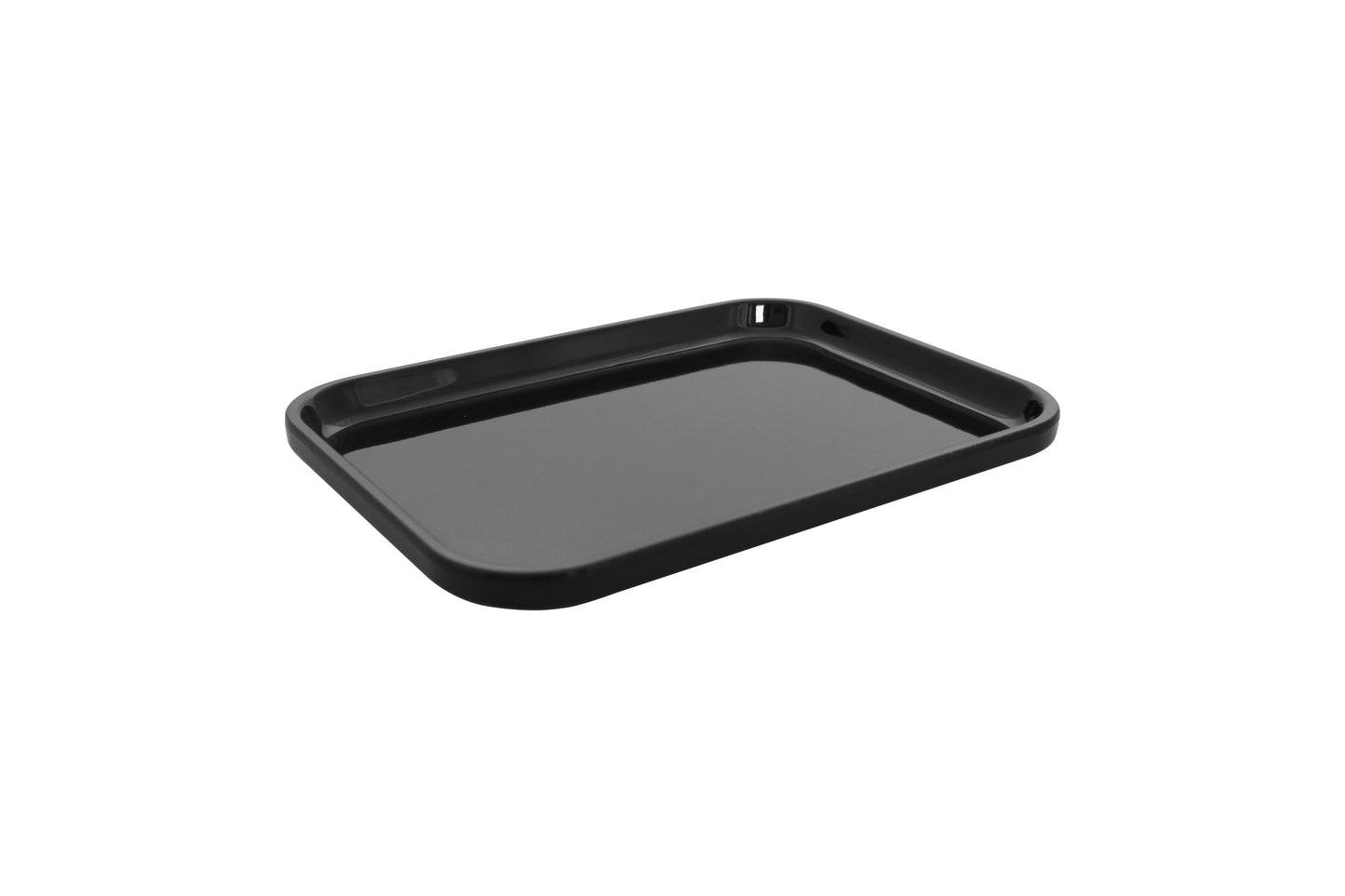 Schwarzes Tablett für Gastronomie.