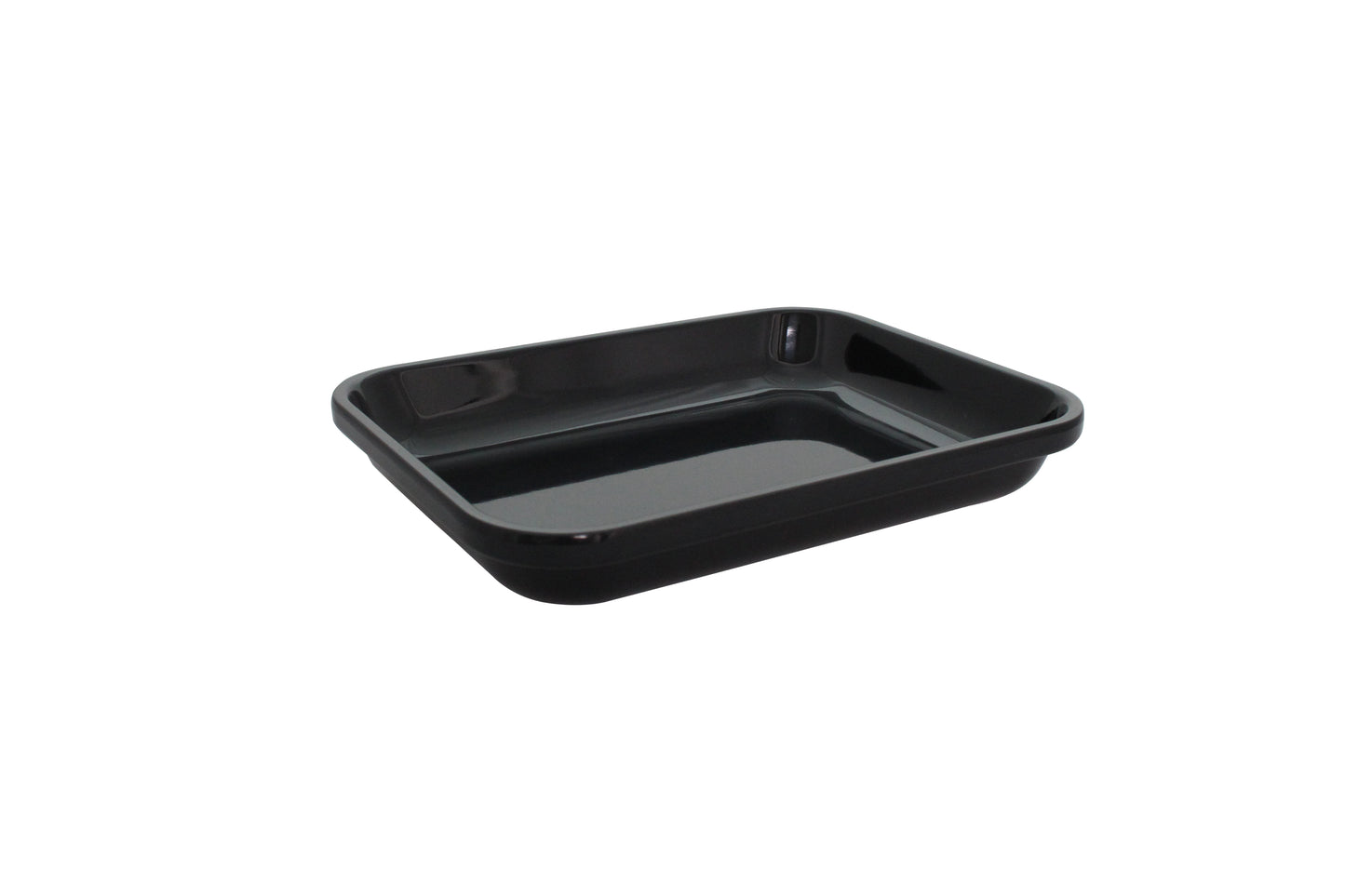 Schwarze Servierplatte für Gastronomie.