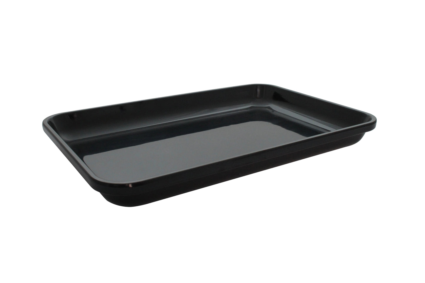 Schwarze Gastronomie-Servierplatte.