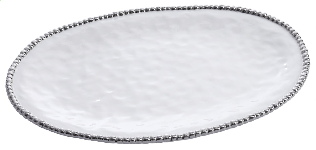 Silbernes Serviertablett für Gastronomie